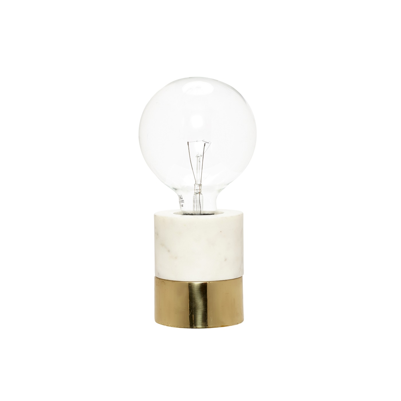 Bordslampa marmor/ koppar Hubsch