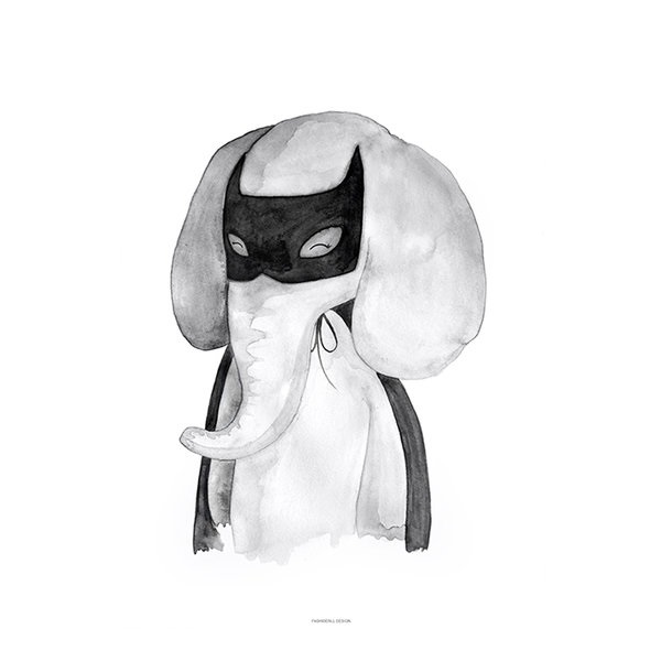 Print för barnrum 30 x 40 cm Be Like Batman