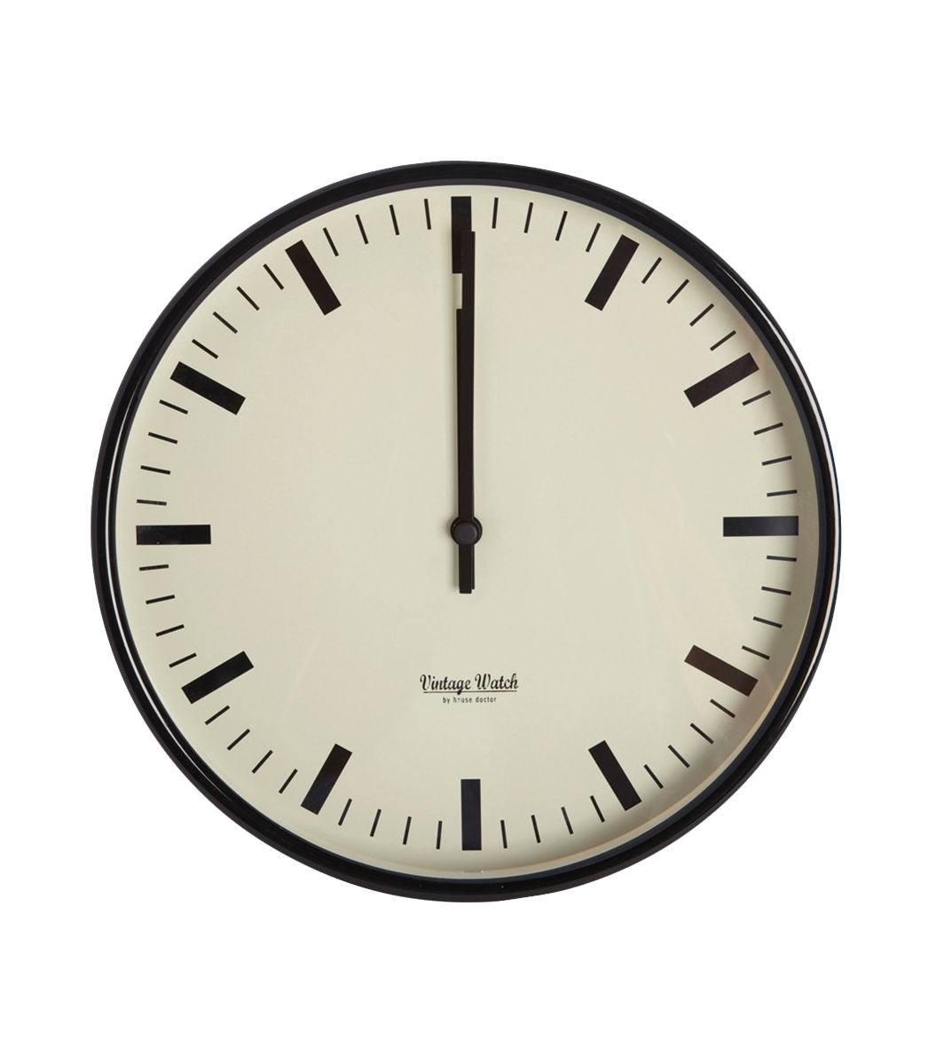 Klocka STATION svart/vit 30 cm, House Doctor Klocka STATION svart/vit 30 cm, House Doctor