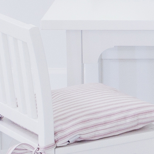 Tyg vit /rosa randigt bredd 140 cm Oliver Furniture