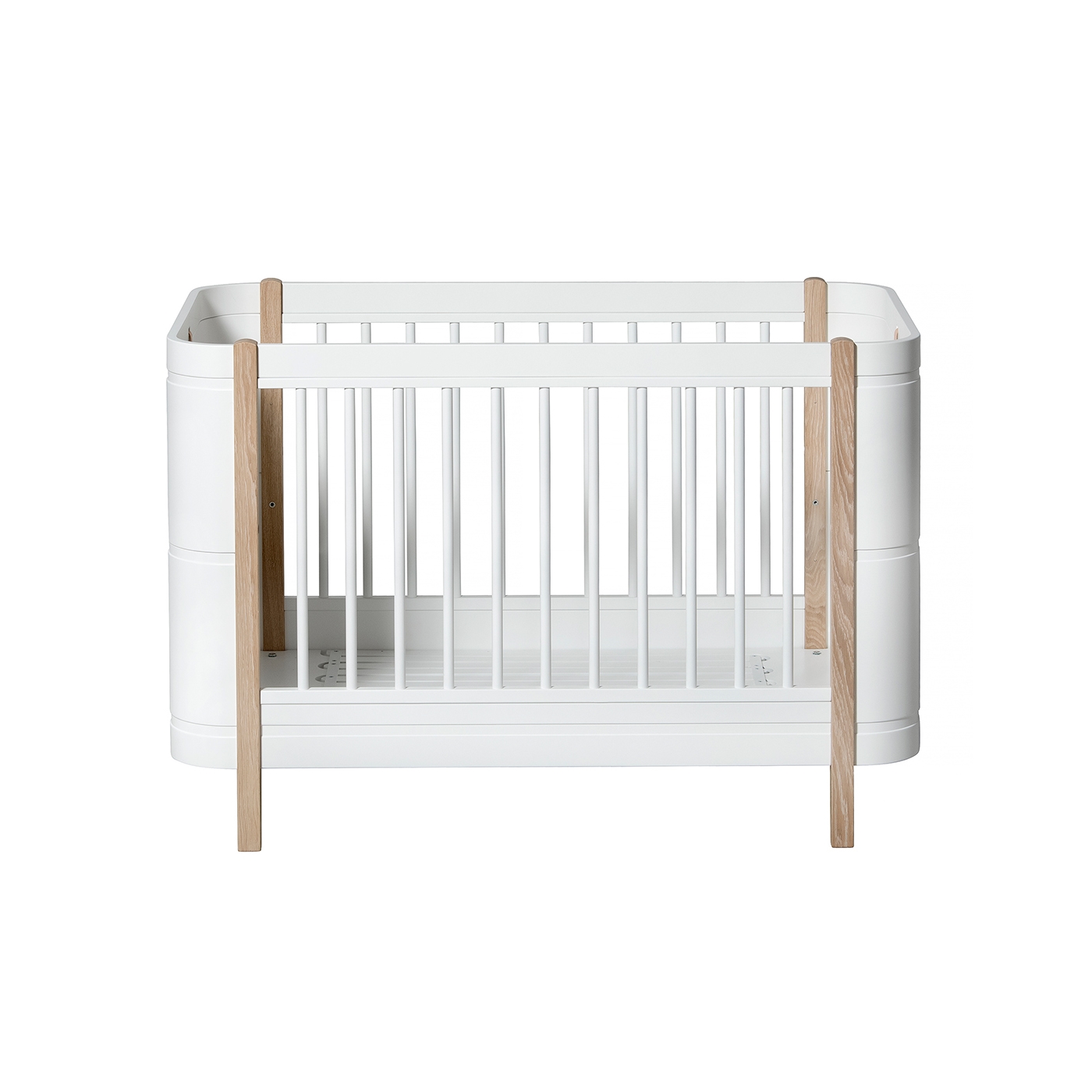 Spjälsäng Wood Mini+  vit / ek Oliver Furniture
