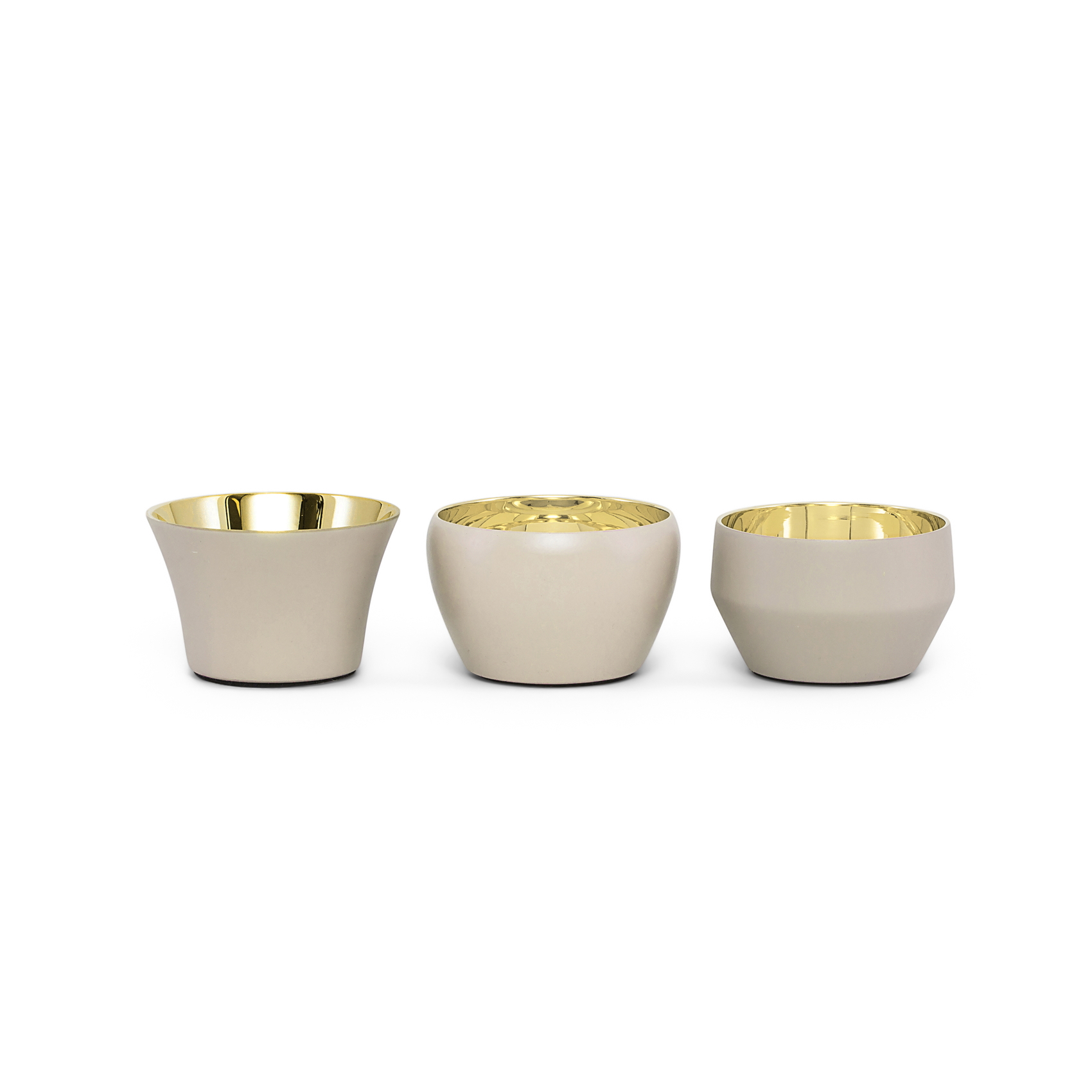 Ljuslykta Kin 3-set  beige Skultuna