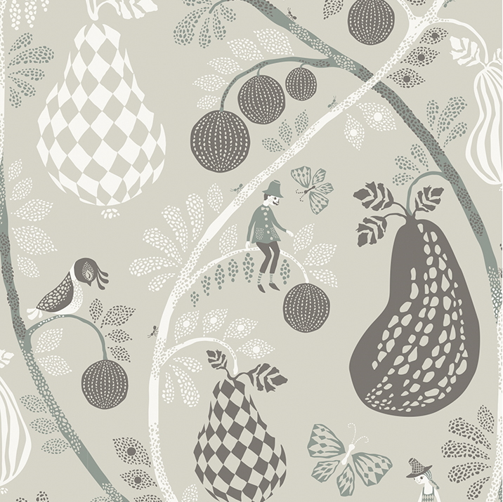Tapet Fruit Garden –  Mid grey Littlephant