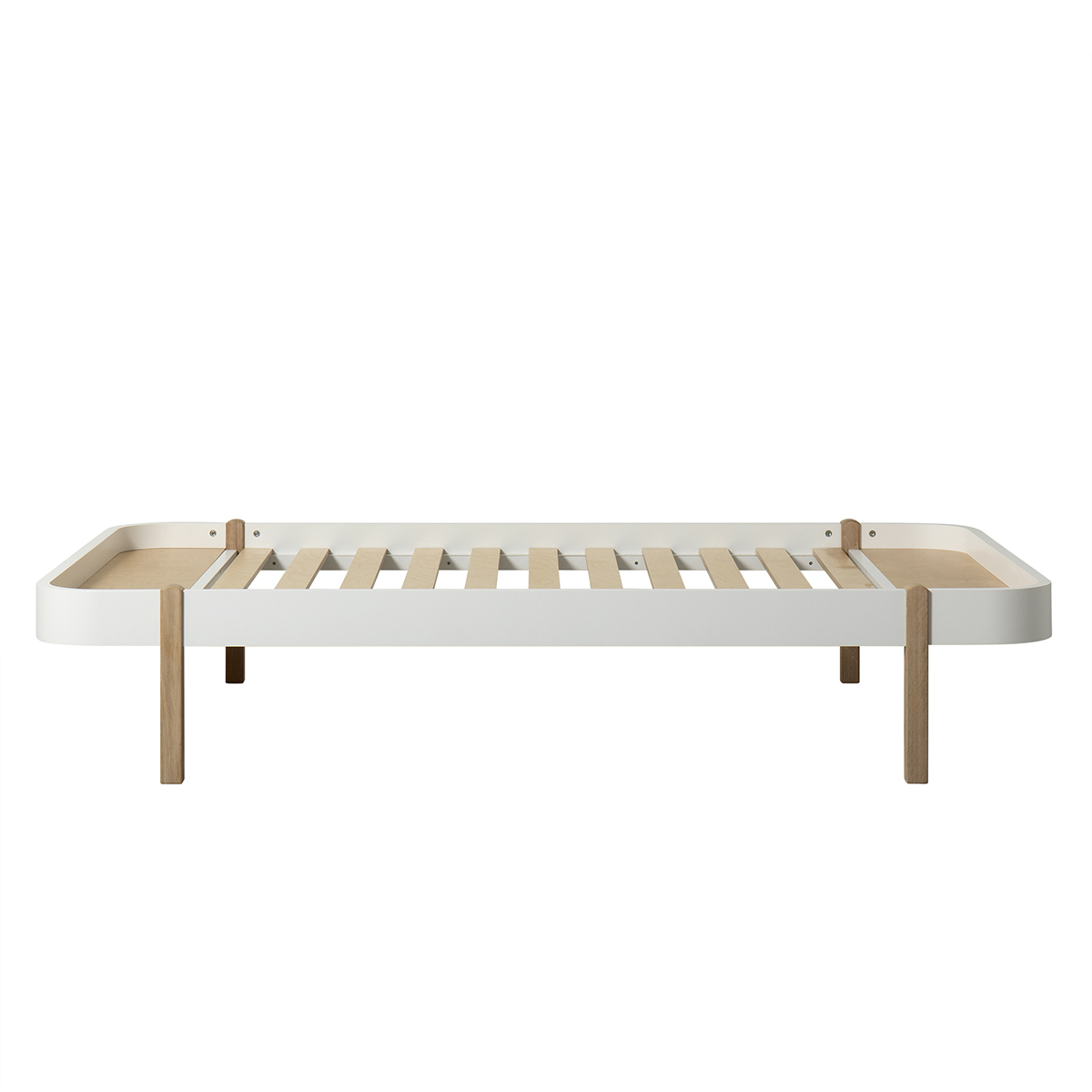 Wood Lounger 120 cm vit / ek Oliver Furniture