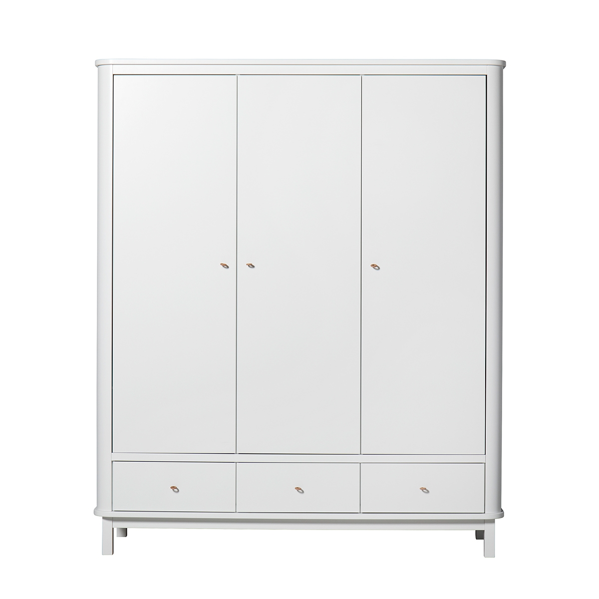 Garderob 3 dörrar Wood vit/ vit, Oliver Furniture Garderob 3 dörrar Wood vit/ vit, Oliver Furniture