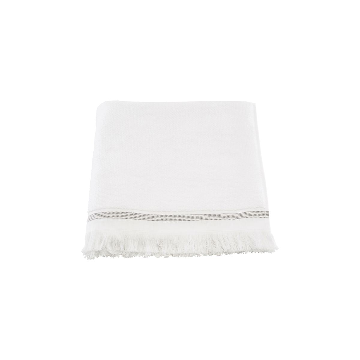 Håndklæde 70×140 cm Hvid med grå striber Meraki