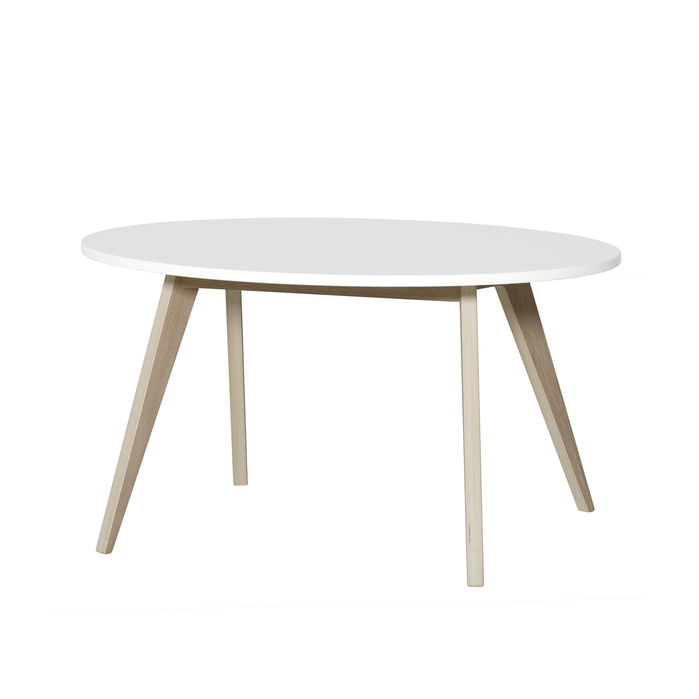 Barnbord PingPong Wood vit/ ek Oliver Furniture