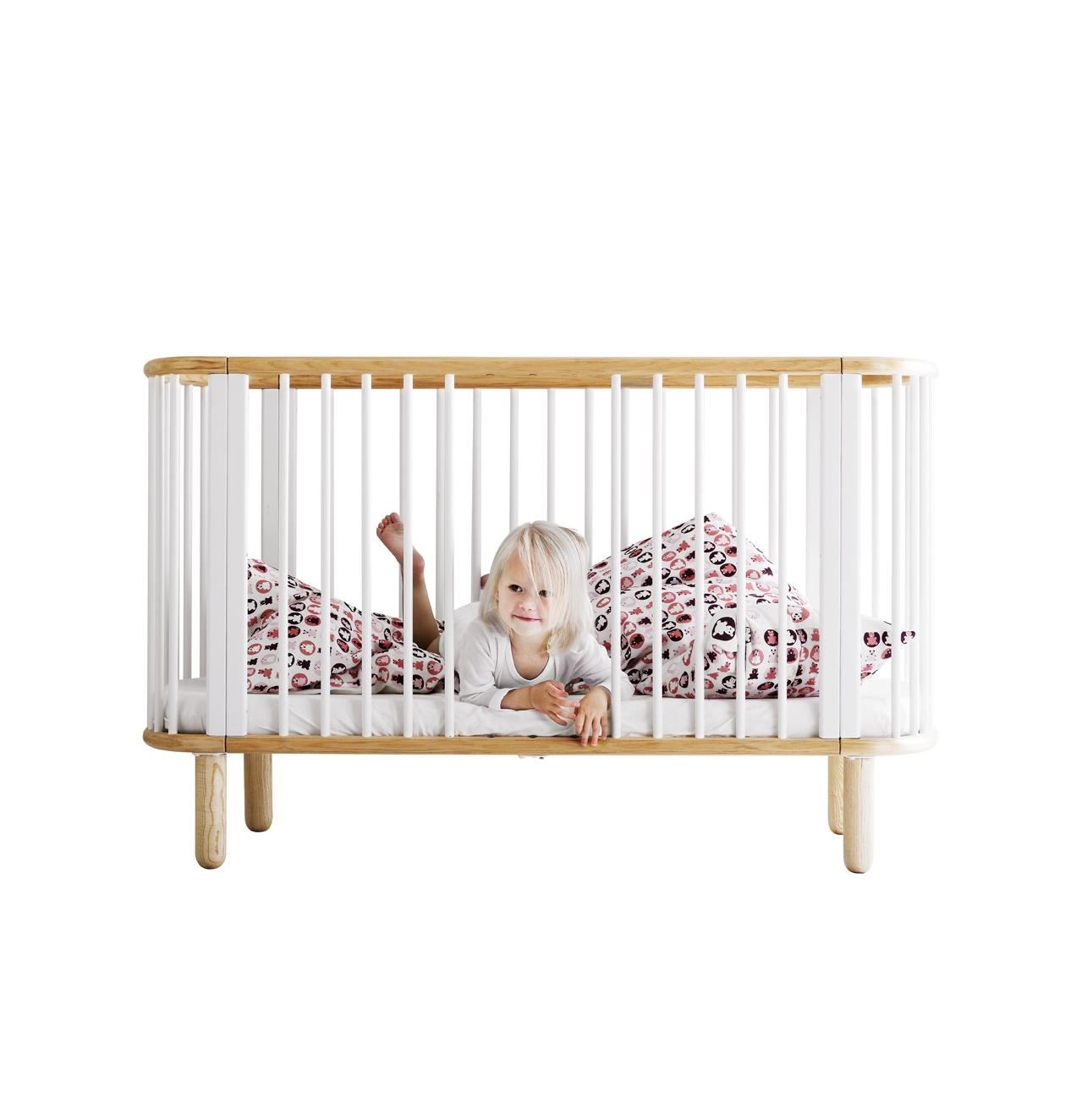 Spjälsäng oval Baby cot bok, Flexa