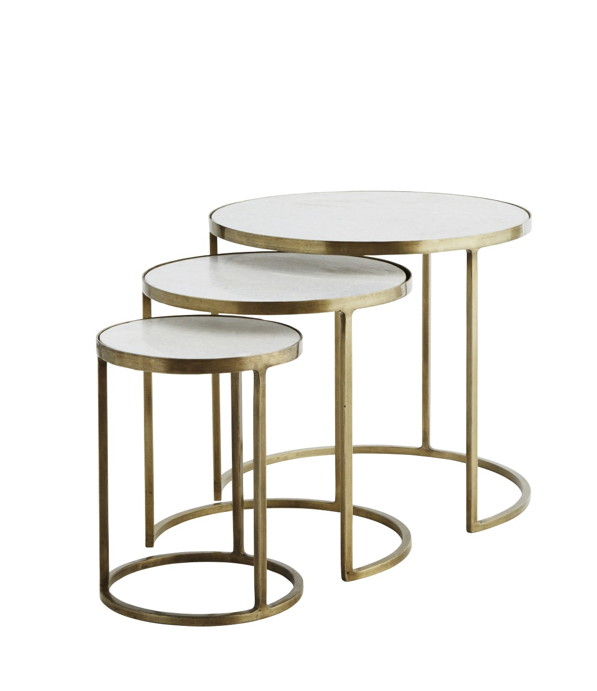 Satsbord vit marmor och mässing, Madam Stoltz – Inred med natur Mellow Satsbord Svart Marmor