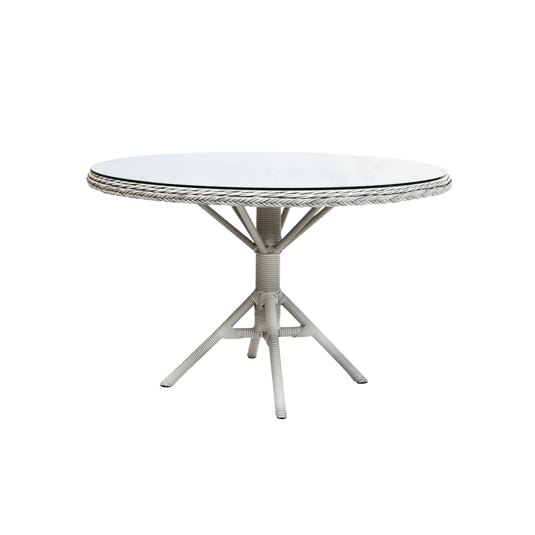 Grace matbord m / glastopp Vintage white, Sika-design