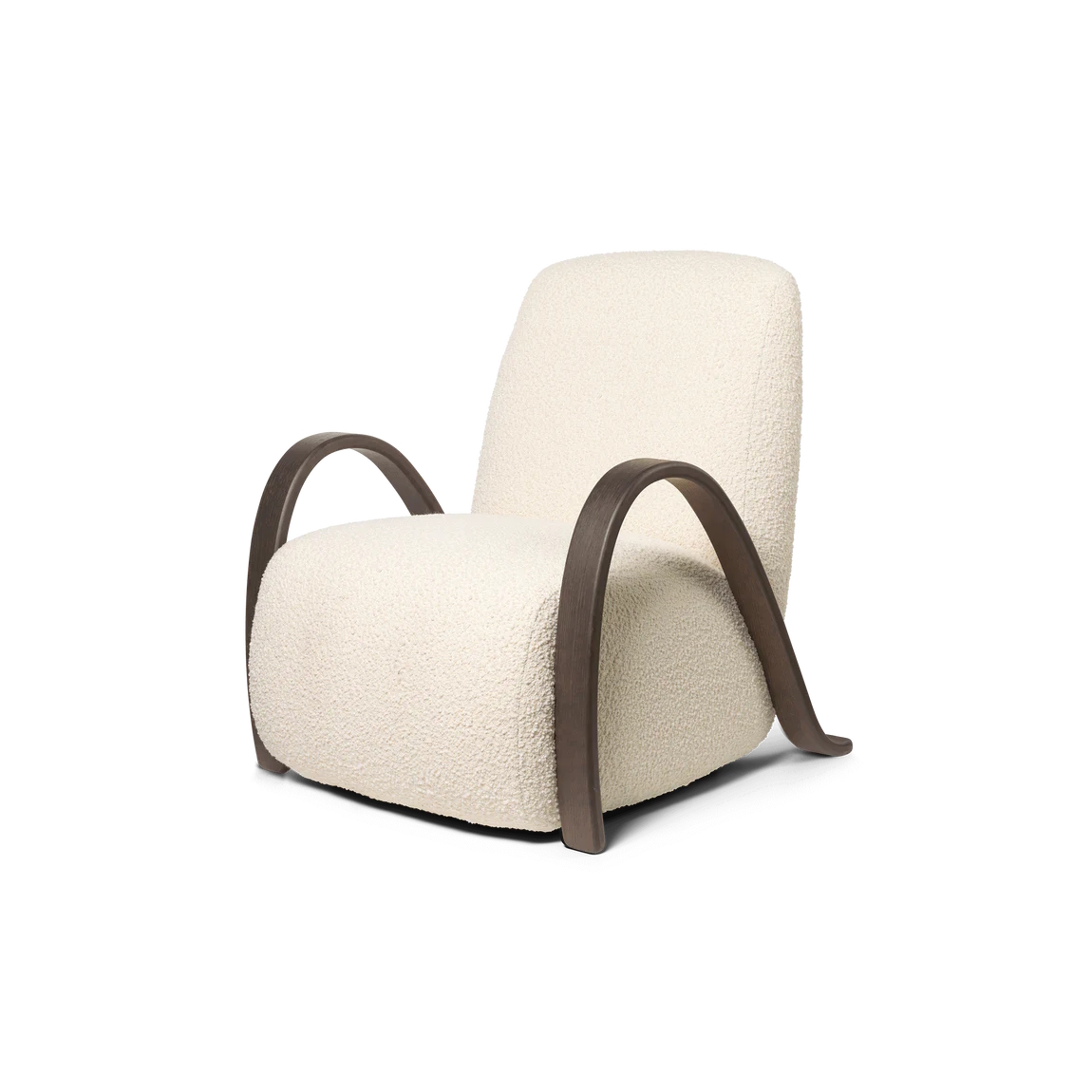 Buur Lounge Chair Nordic Bouclé  white Ferm Living