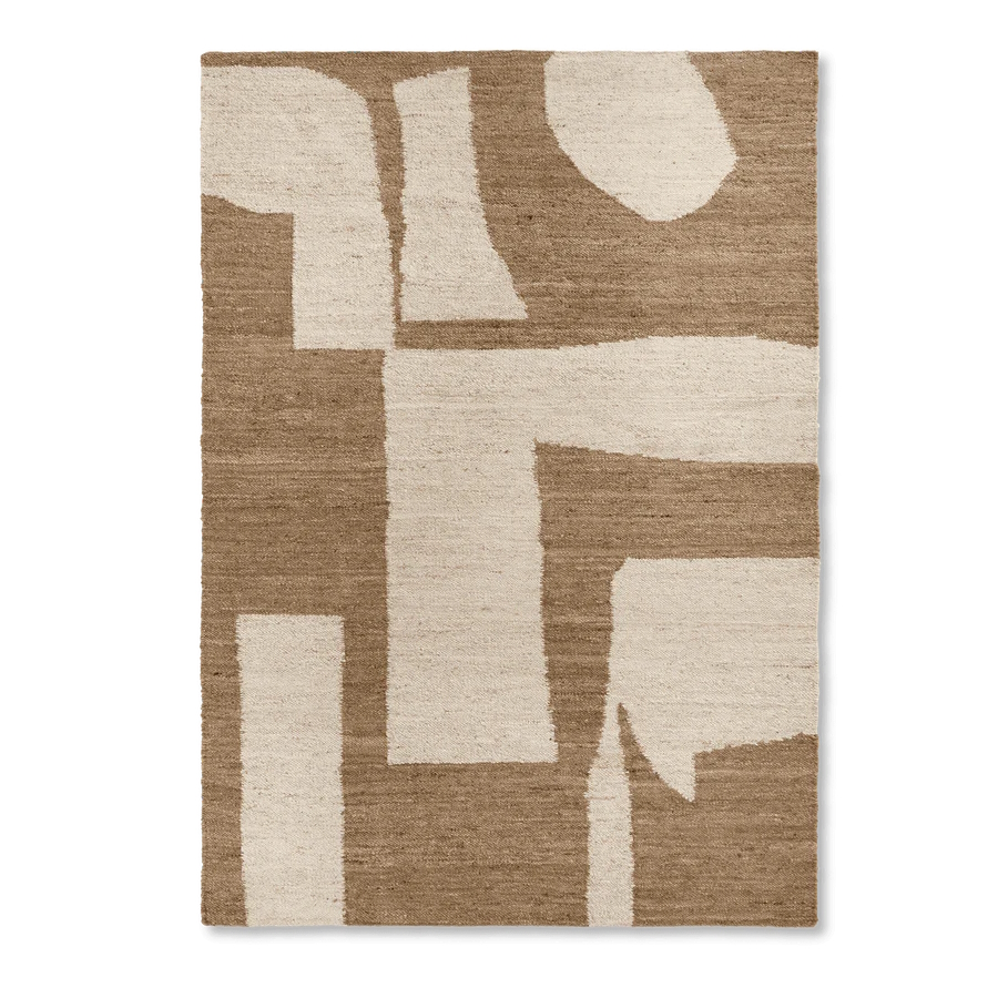 Piece Rug - 140 x 200 - Off-white/Toffee Ferm Living