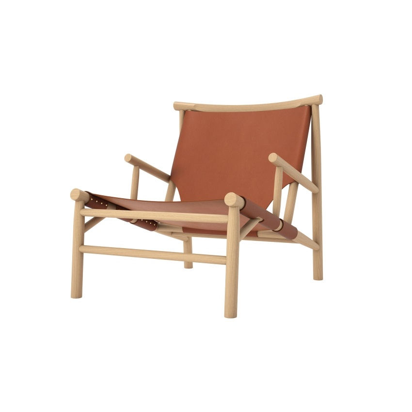 Lounge stol Samurai Chair - Cognac läder, Norr11 Lounge stol Samurai Chair - Cognac läder, Norr11