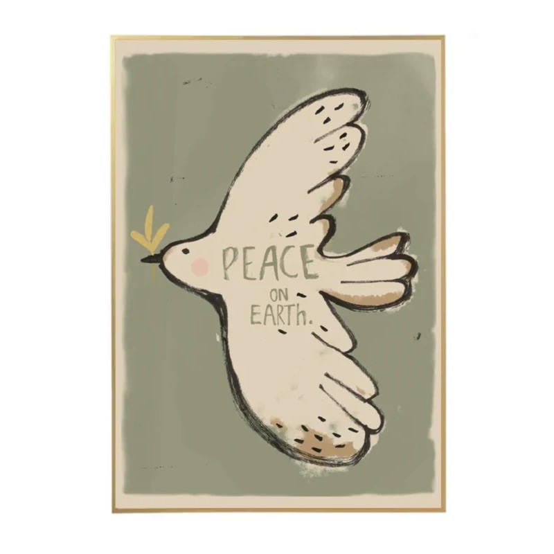 Poster PEACE on EARTH Fredsduva Studio Loco