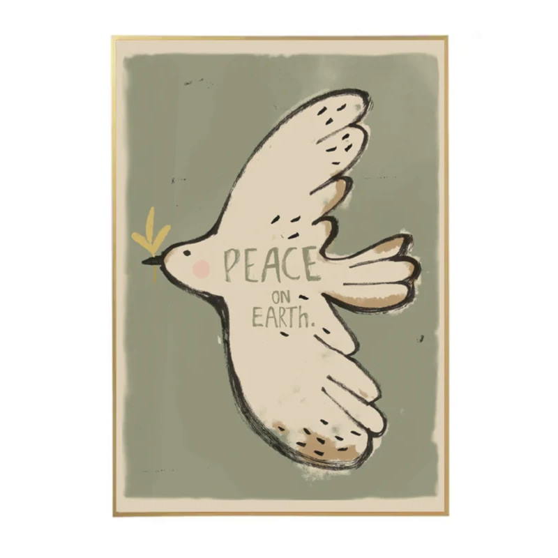 Poster PEACE on EARTH Fredsduva Studio Loco