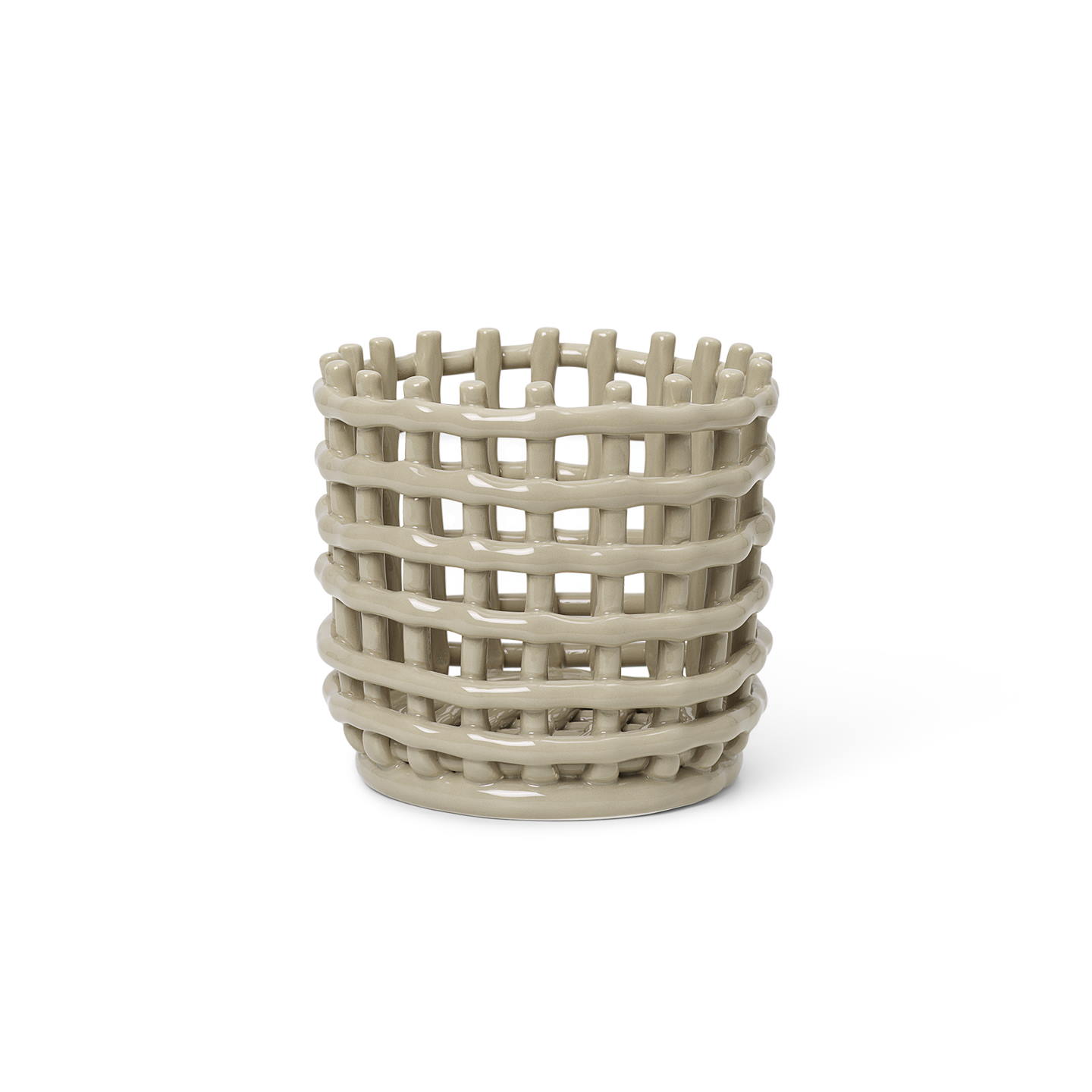 Ceramic Basket – Small – Cashmere Ferm Living