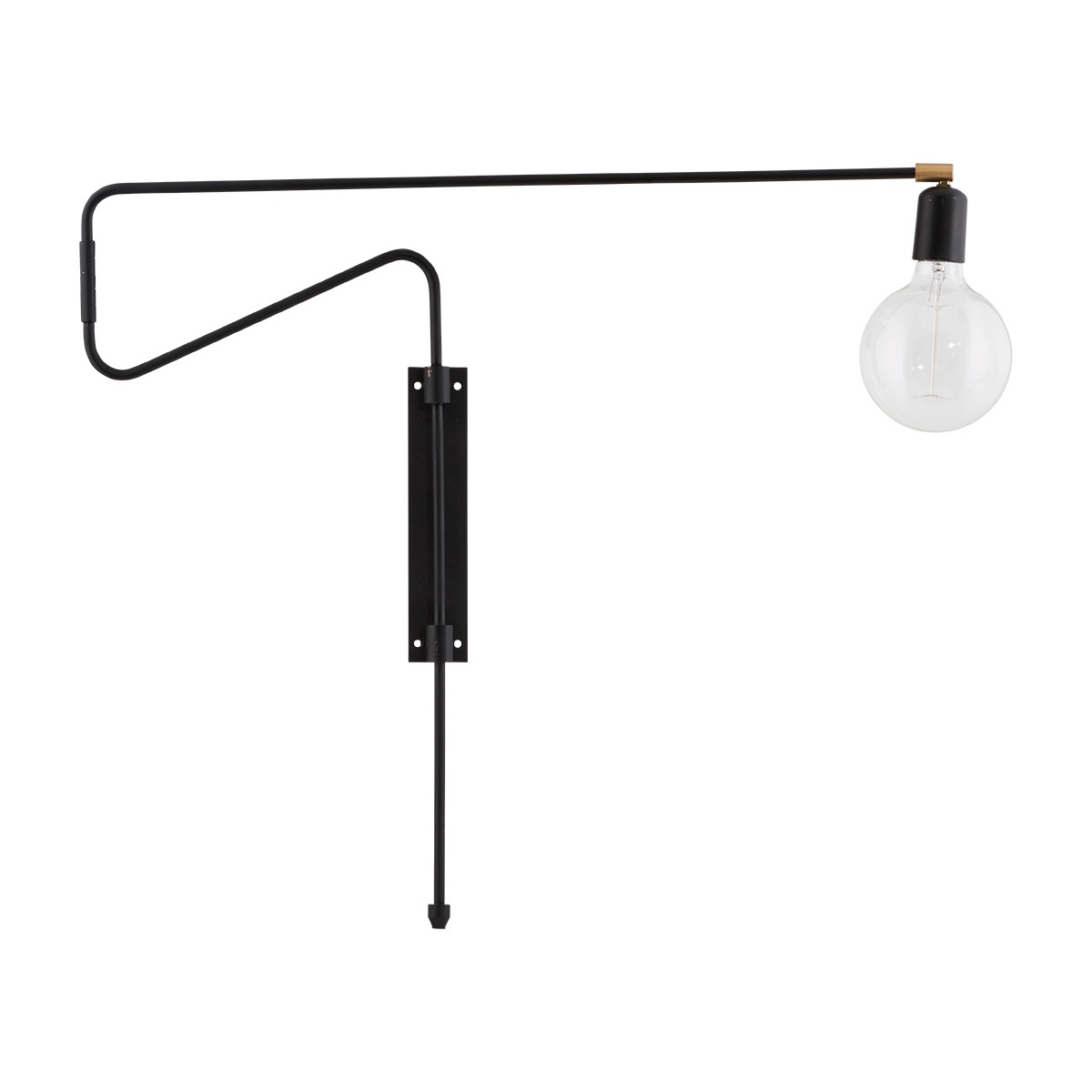 Vägglampa SWING svart l:70 cm House Doctor