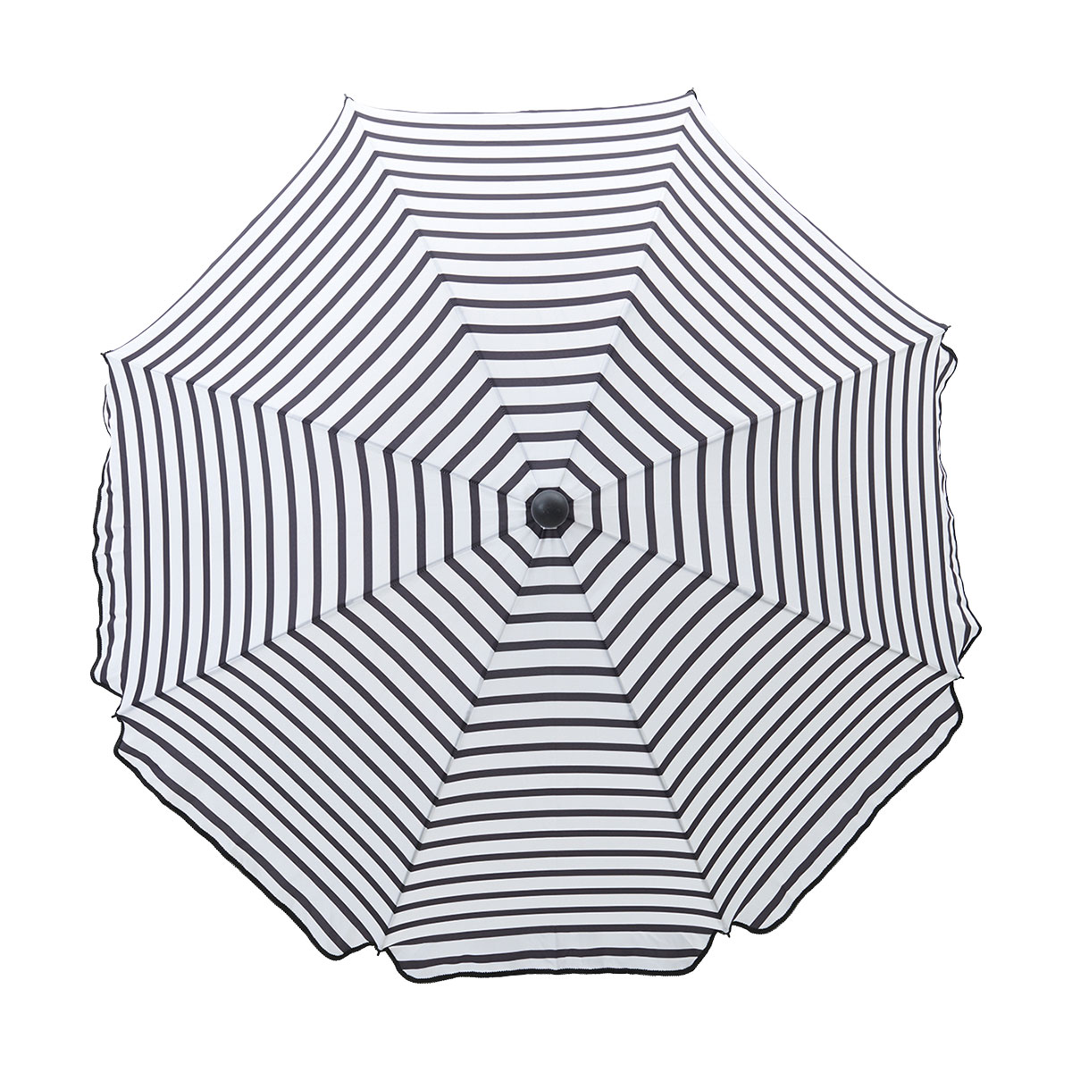 Produktfoto för House Doctor - Oktogon Strandparaply 180 cm Svart/Vit