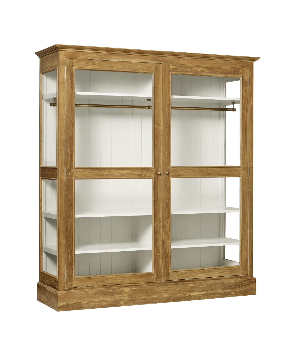 Klädskåp / garderob i teak och glas, Nordal
