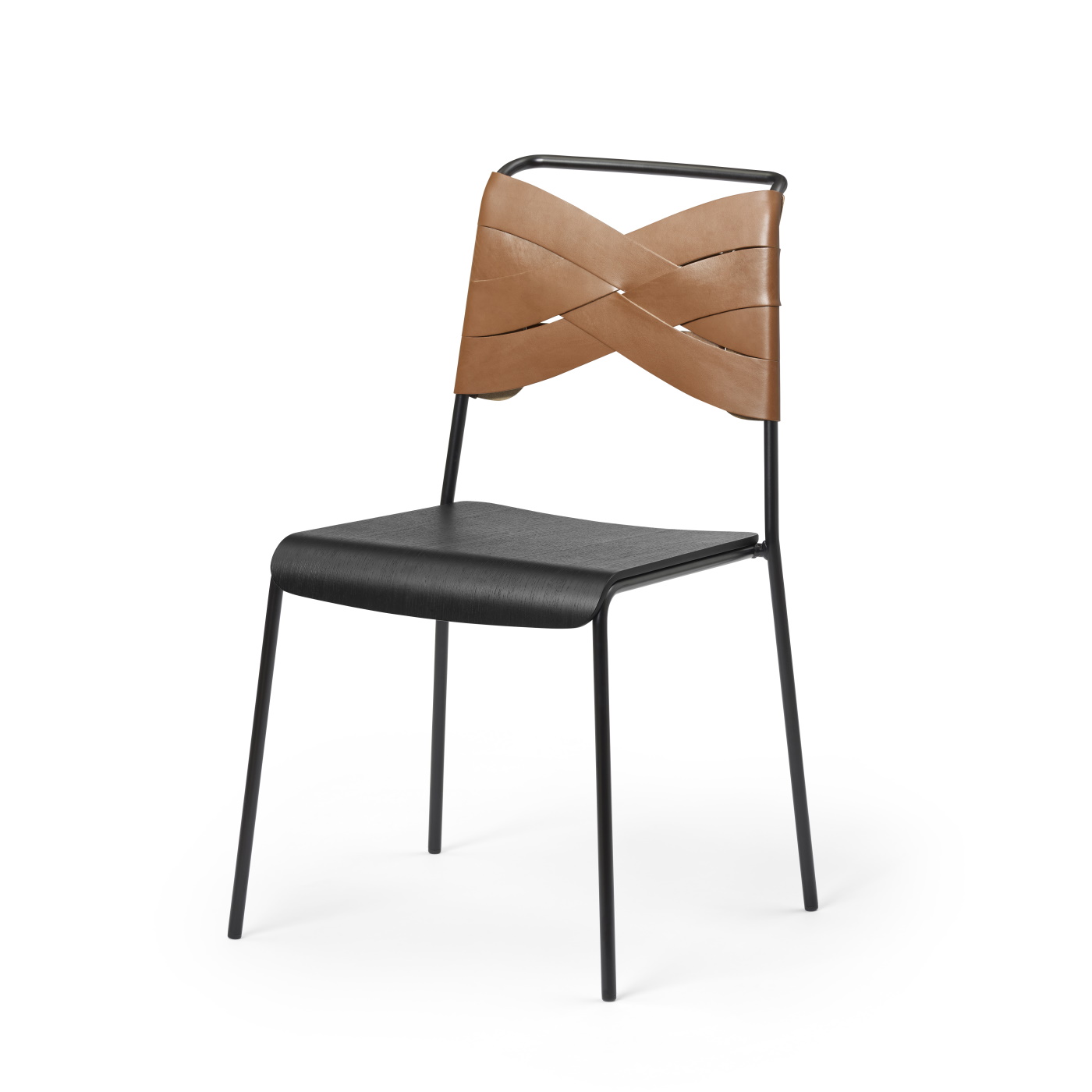 Torso Chair svart/ cognac Design House